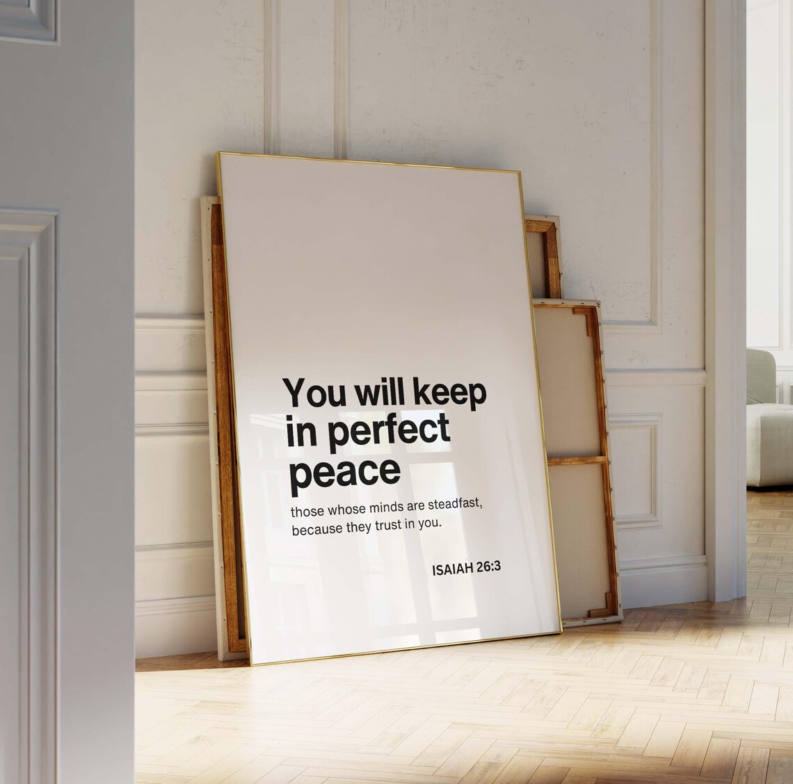 Isaiah 263 Niv You Will Keep Him In Perfect Peace Christian Wall Art Bible Verse