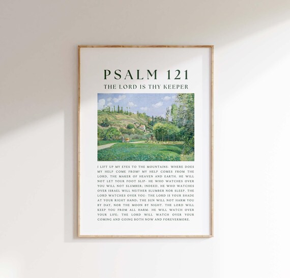 Psalm 121 Scripture Print Christian Home Decor
