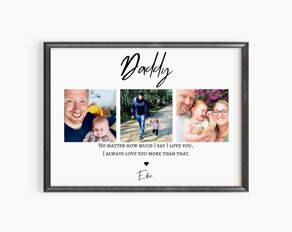 Custom Dad Gift Personalised Father Photo Print - Image 5