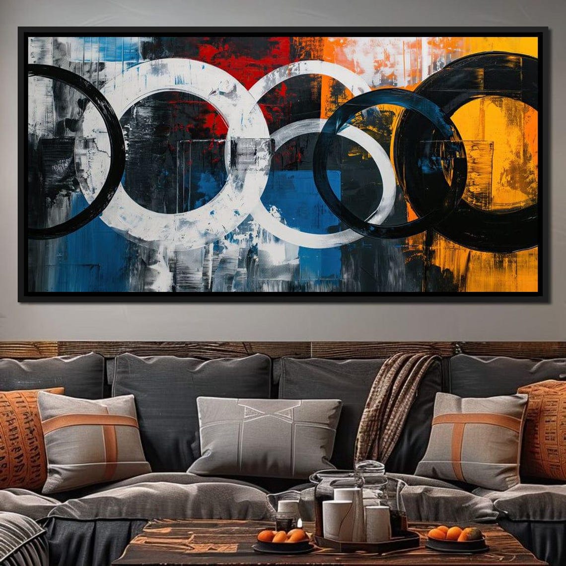 Spectral Spheres Harmony Modern Geometric Art Colorful Abstract Wall Art Living Room Decor Multi Panel By Nichecanvas - Image 2
