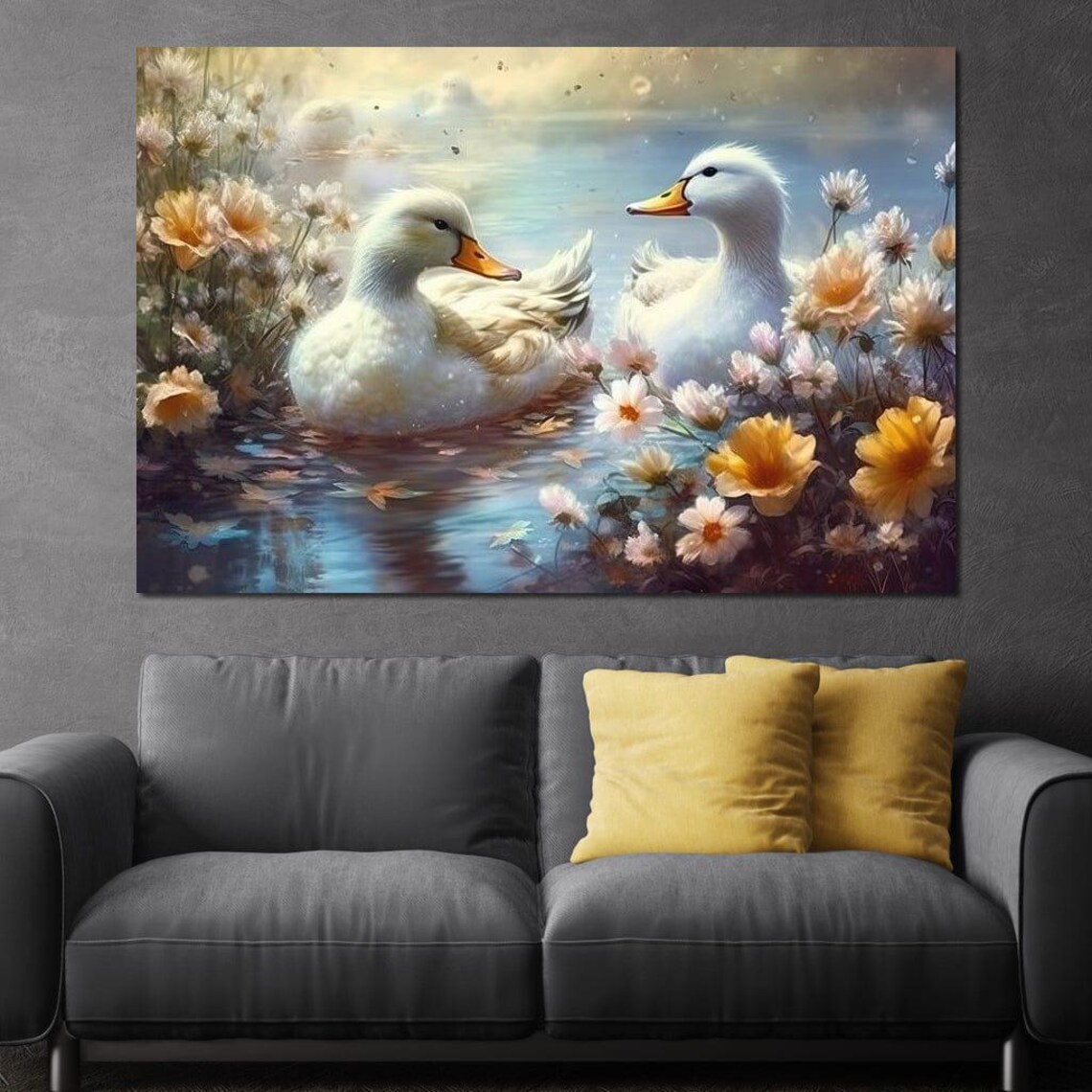 Winter Ducks by Neal Hackett, Wildlife Art Print - Image 2
