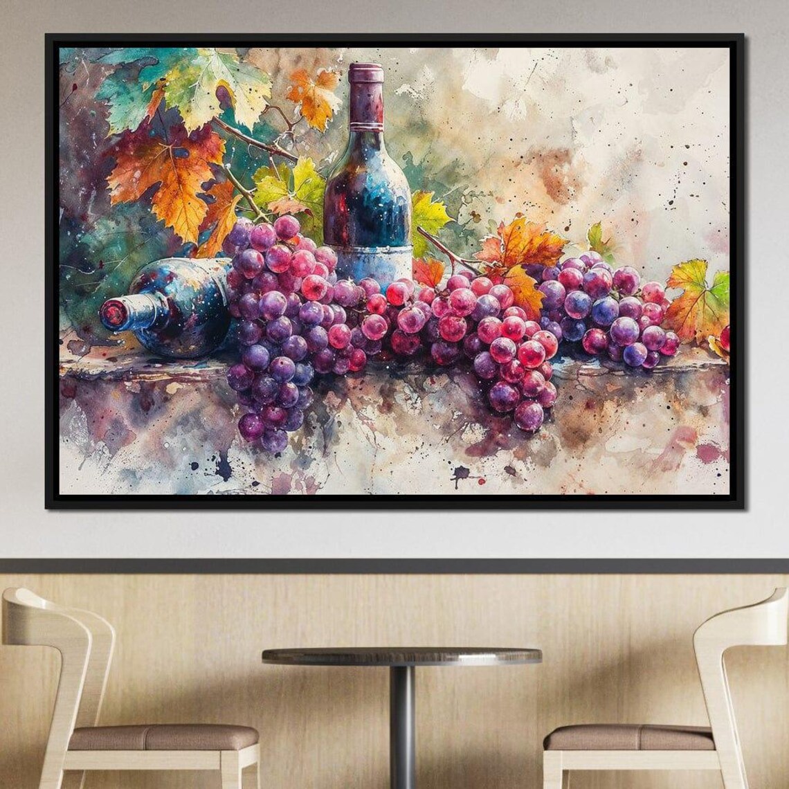 Wine And Vines Vista Vineyard Scene Art Print - Image 4