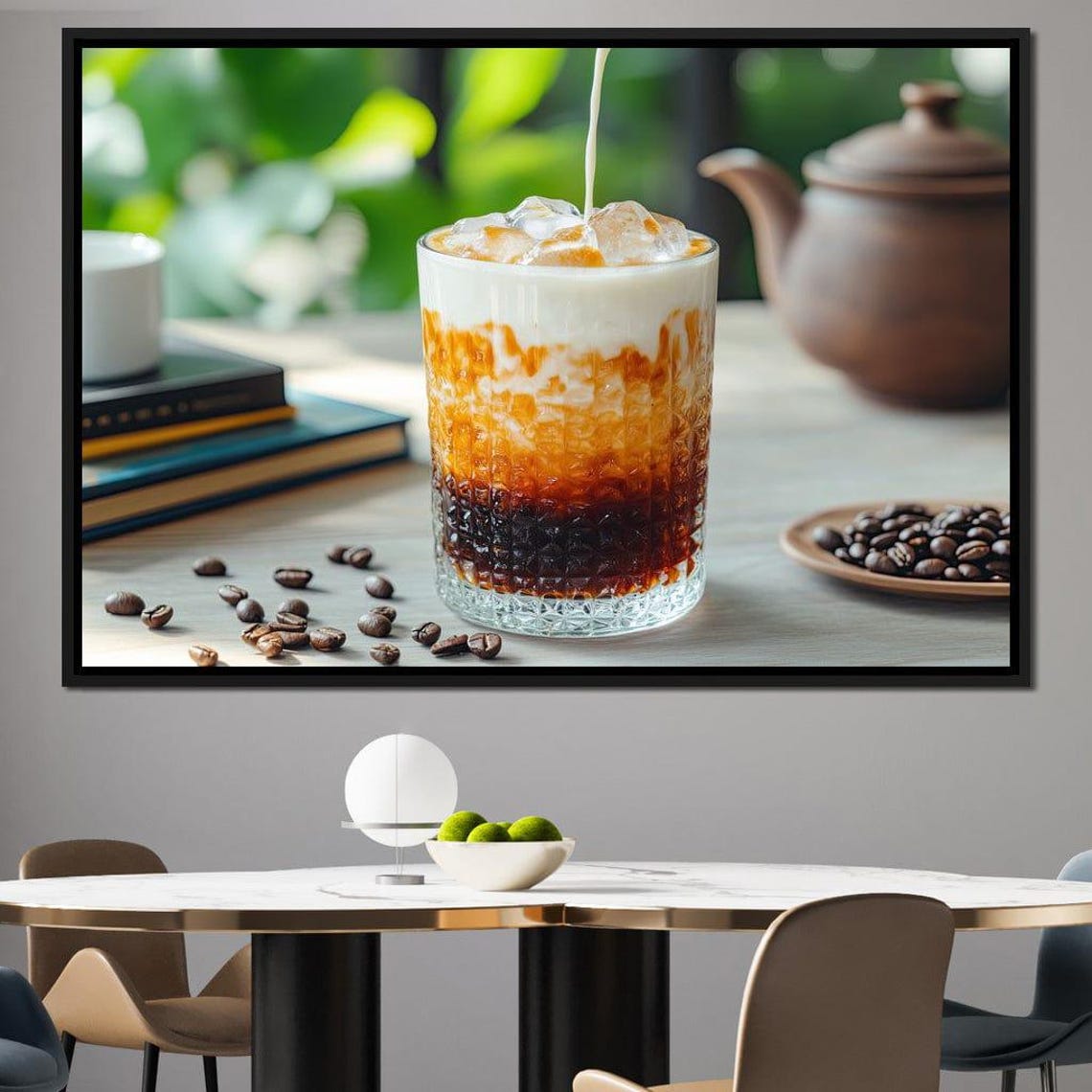 Iced Coffee Harmony Breeze Coffee Wall Art Cozy Home Decor Modern Kitchen Art Rustic Dining Room Aesthetic By Nichecanvas - Image 3