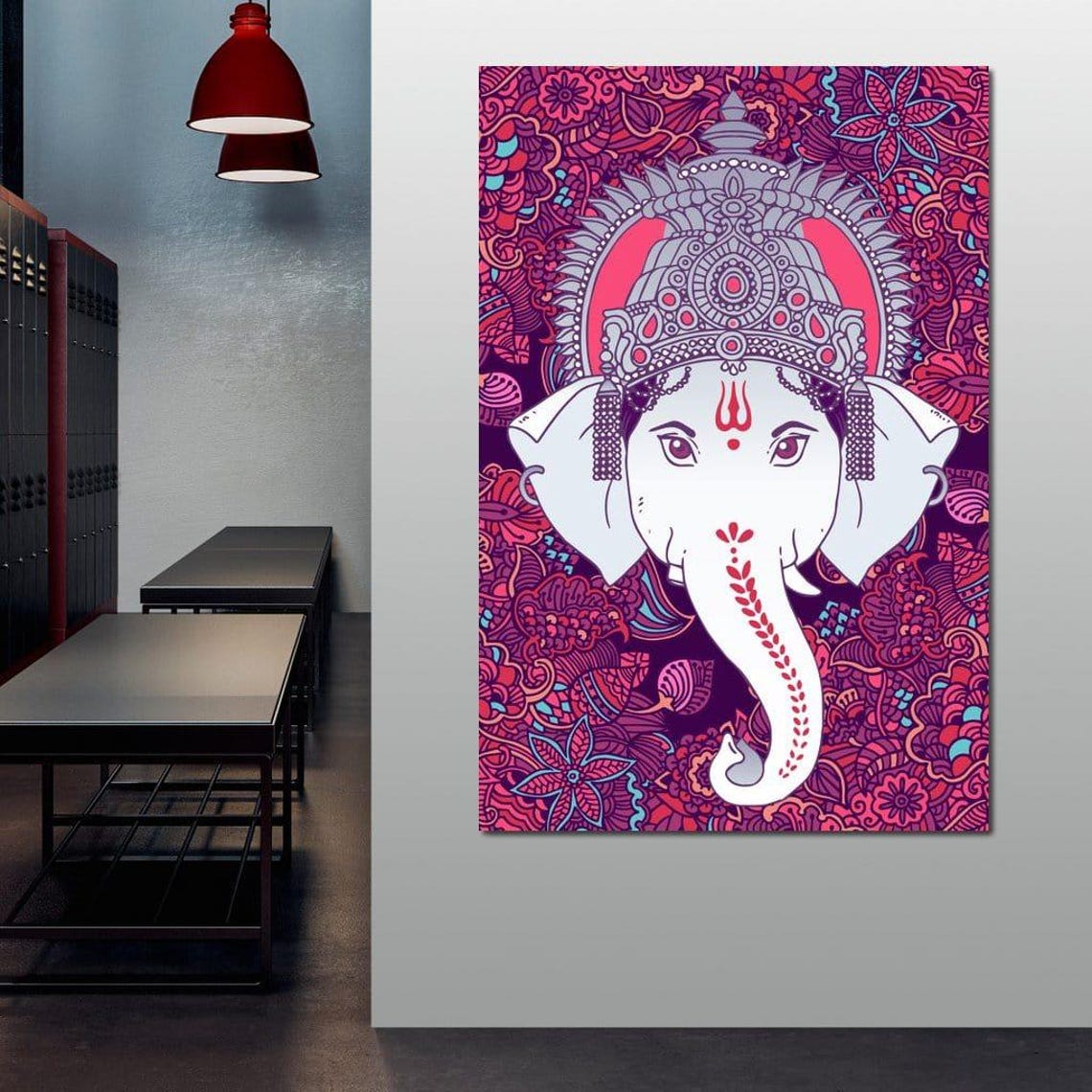 Hindu Lord Ganesha, Pink Art Print - Image 2