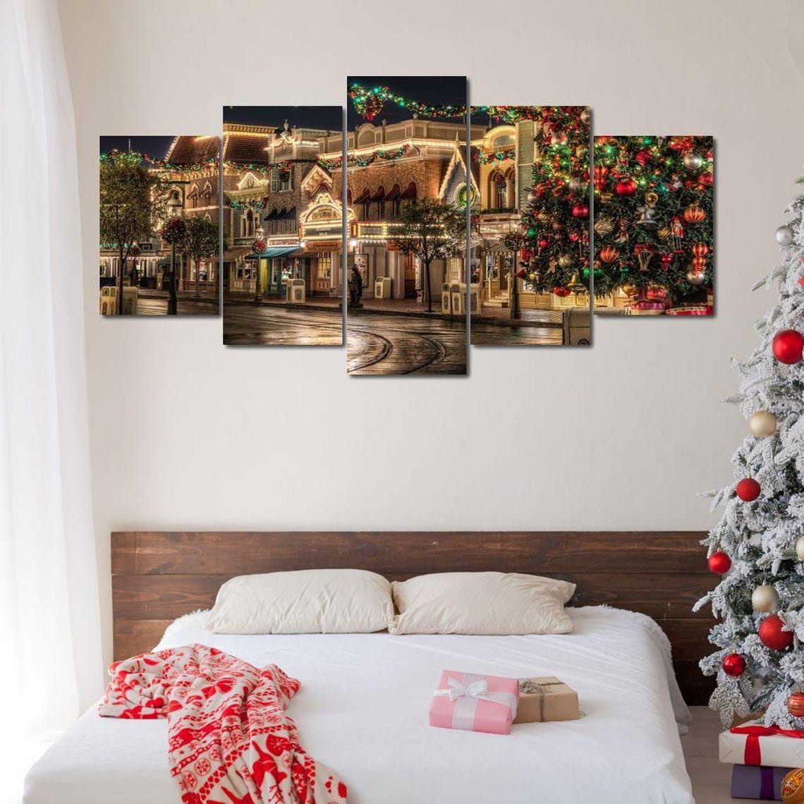 Christmas Market, Holiday Scene Poster