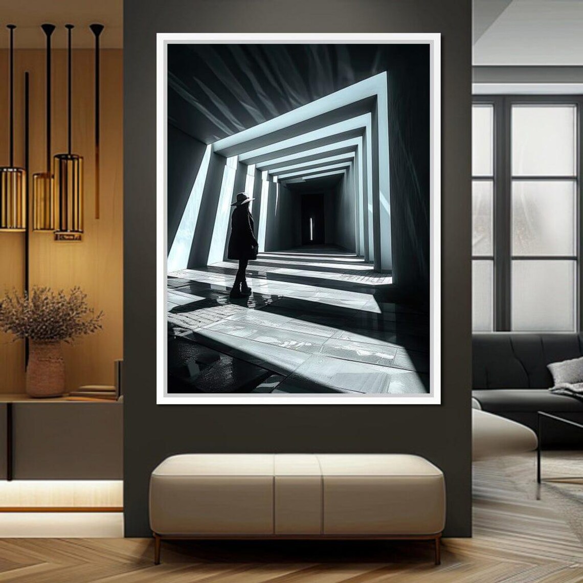 Geometric Solace Minimalist Architectural Art Print