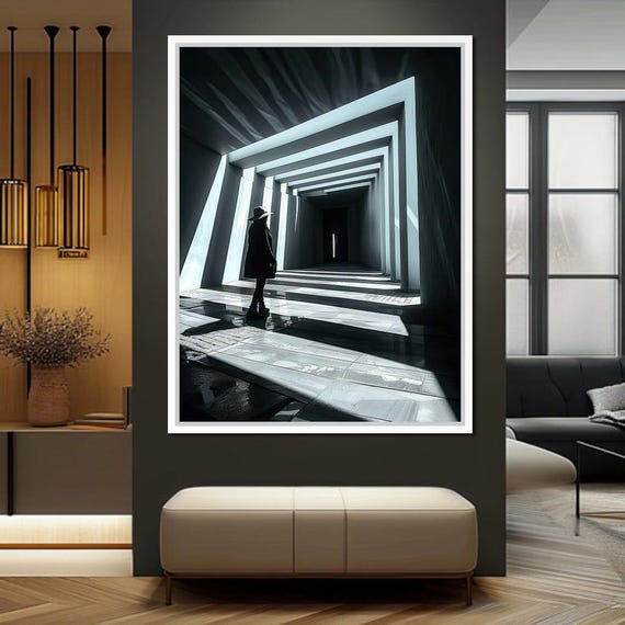Geometric Solace Minimalist Architectural Art Print