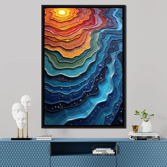 Radiant Layers Of Harmony Cole Williams Vibrant Abstract Colorful Home Decor Modern Wall Art Bold Multicolor Design By Nichecanvas