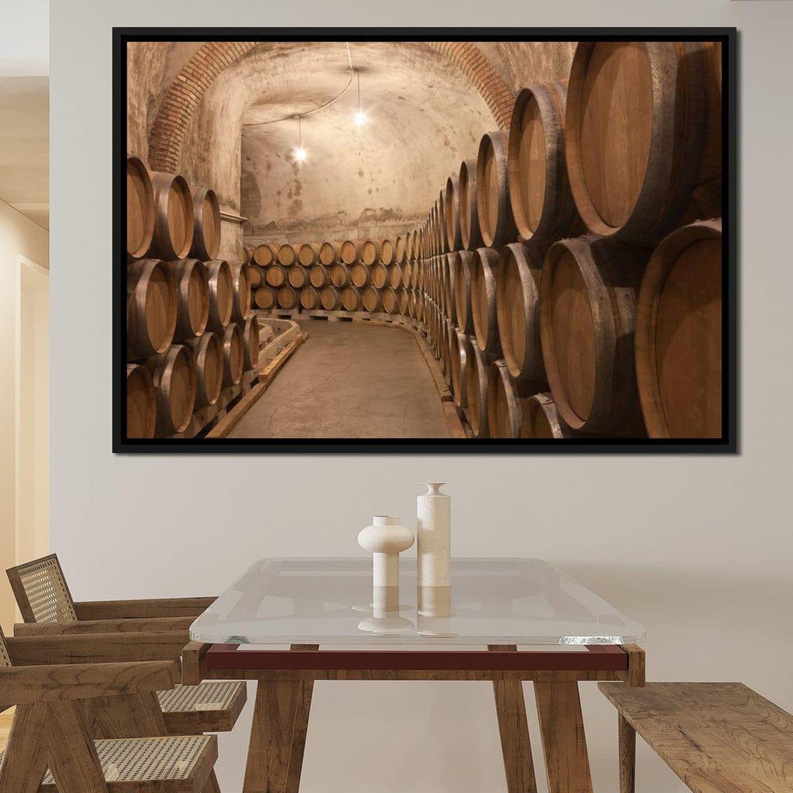 Barrels Of Wine, Rustic Decor Art Print
