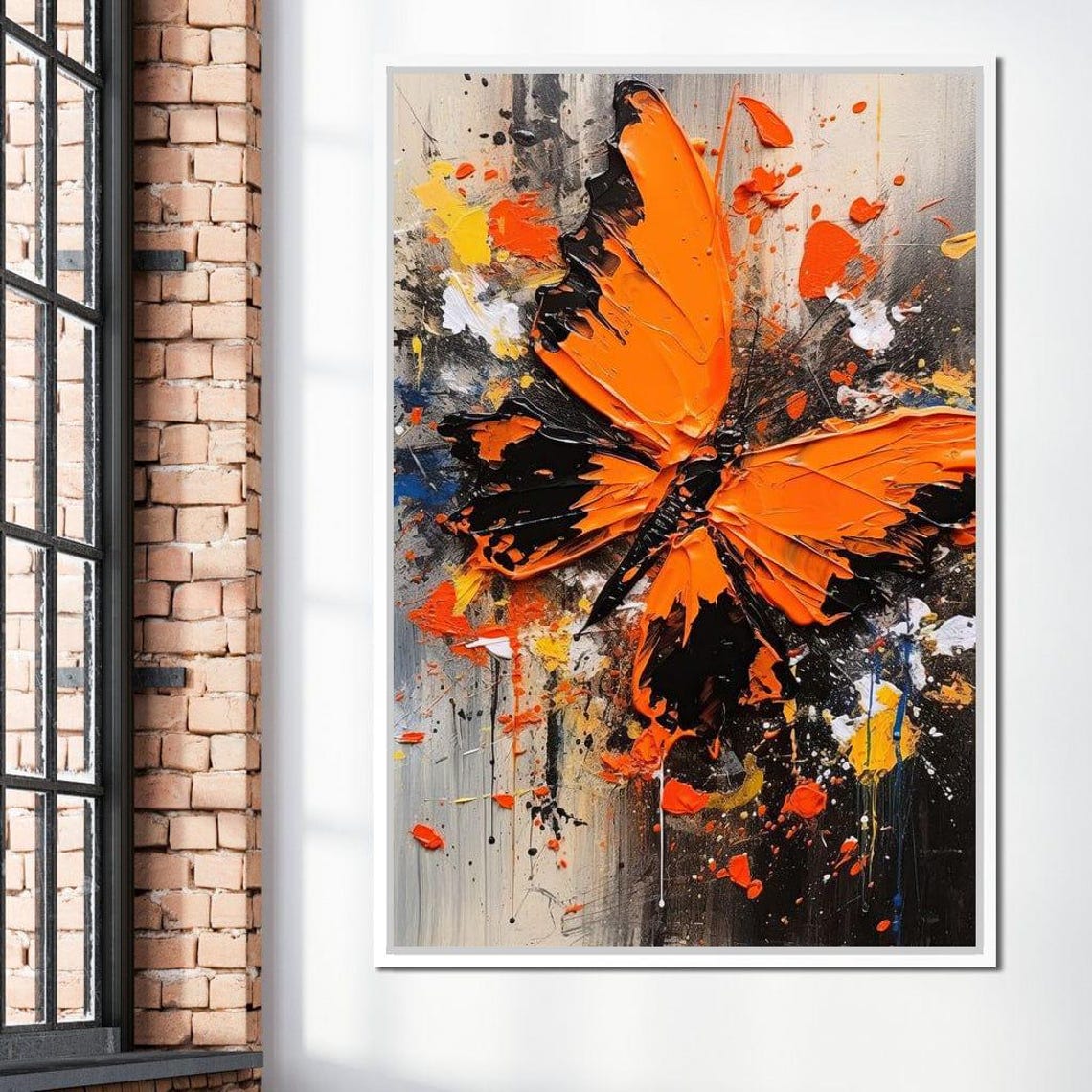Radiant Lepidoptera Vibrant Butterfly Wall Art Modern Abstract Print Colorful Home Decor By Nichecanvas - Image 2