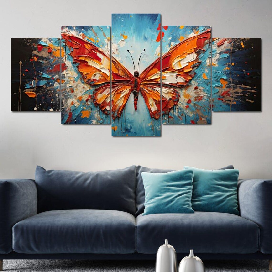 Dynamic Metamorphic Essence Butterfly Abstract Art