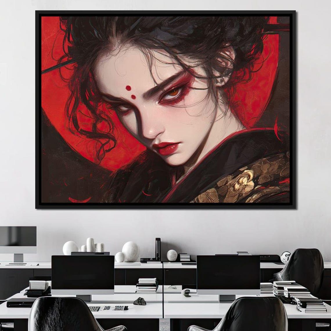 Geisha Nina - Red Passion Art Print