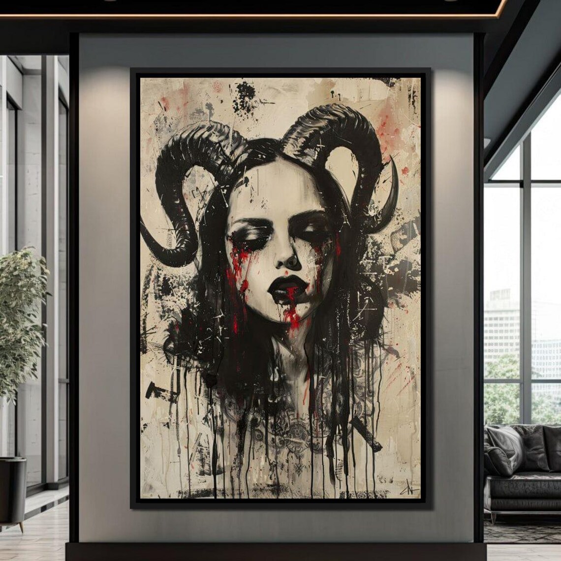 Dark Majesty Unveiled, Gothic Horror Wall Art Print - Image 4