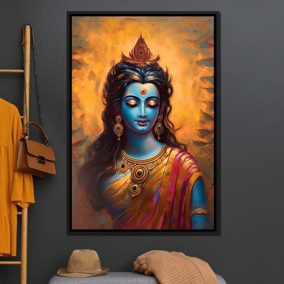 The Hindu Goddess Home Decor Divine Wall Art Spiritual Artwork Indian Art Print Elegant Wall Decor Mystic Beauty By Nichecanvas