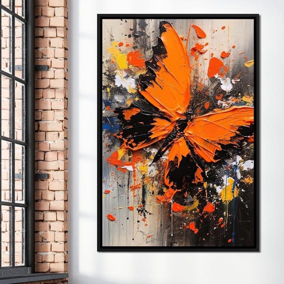 Radiant Lepidoptera Vibrant Butterfly Wall Art Modern Abstract Print Colorful Home Decor By Nichecanvas