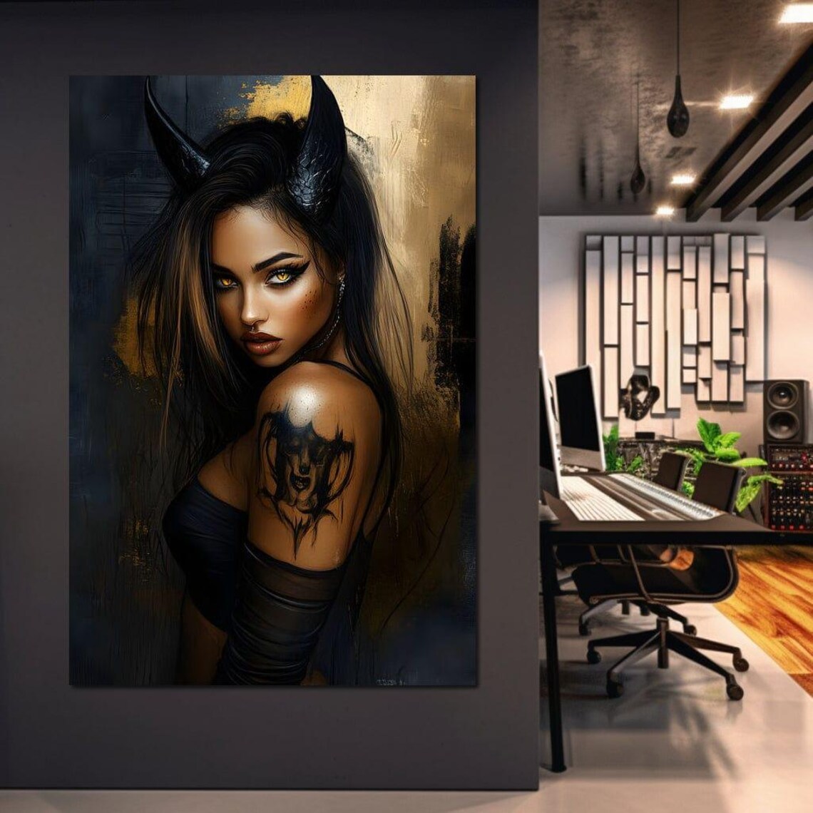 Enigmatic Starlit Rebellion, Modern Home Decor - Image 2