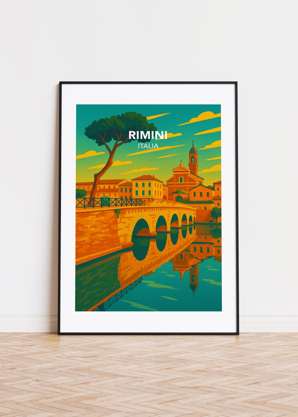 Rimini Italy Poster Modern City Art Print