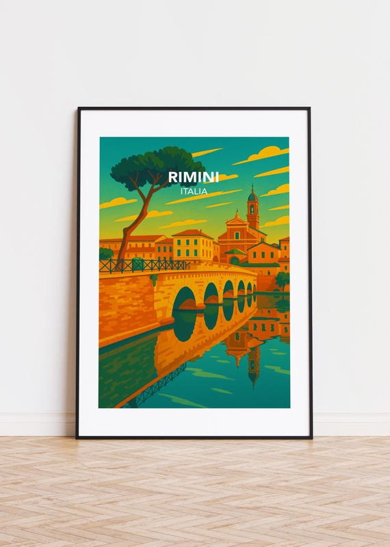 Rimini Italy Poster Modern City Art Print
