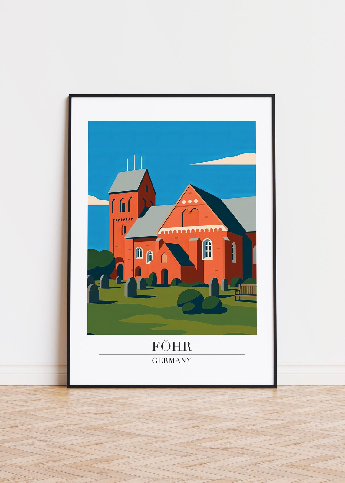 Fhr Germany Modern Illustration Poster Print