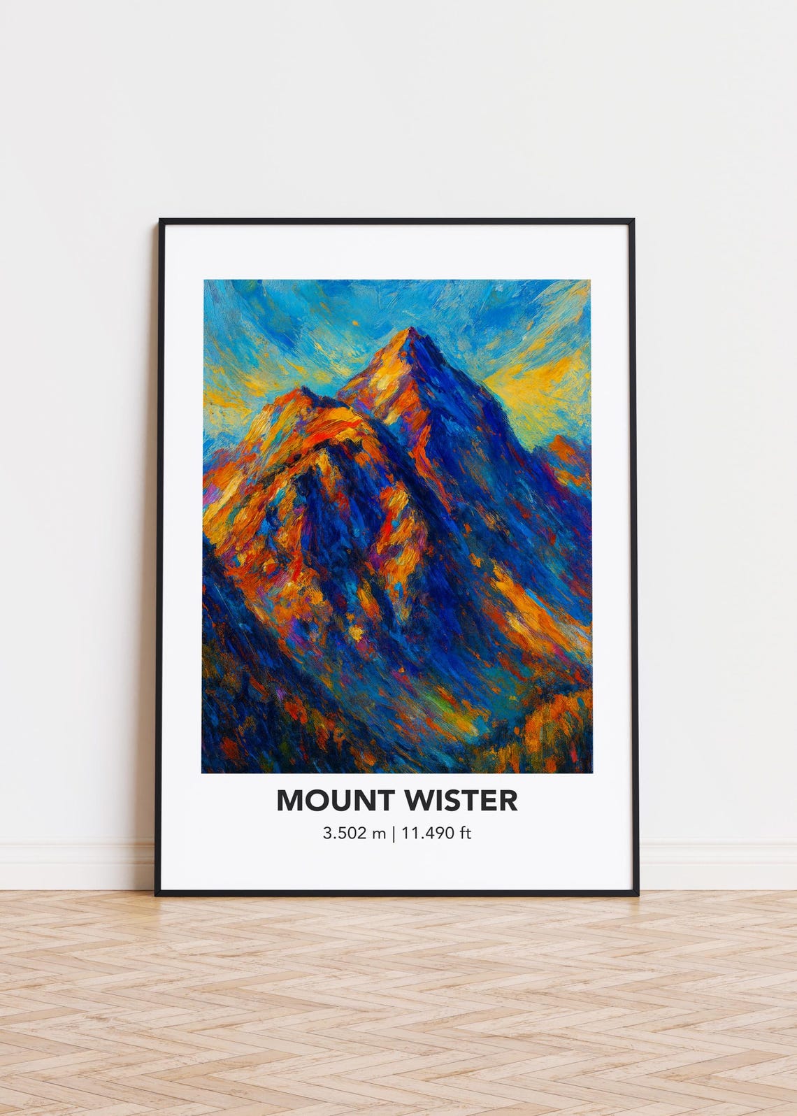 Mount Wister Poster Modern Mountain Art Print