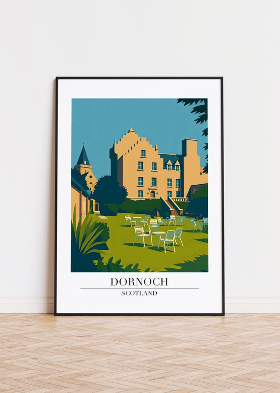 Dornoch Scotland Skyline Poster Print