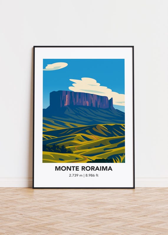 Monte Roraima Poster Minimalist Mountain Art Print