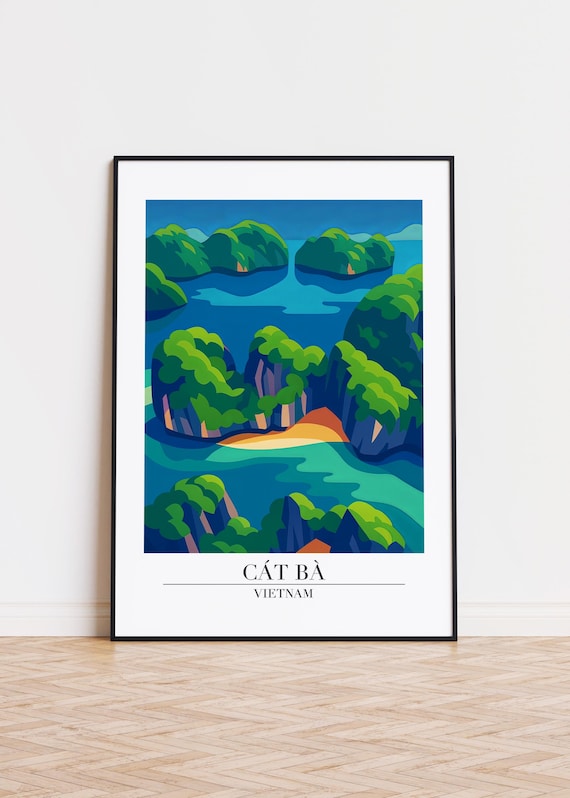 Ct B Vietnam Poster Modern Travel Illustration Art