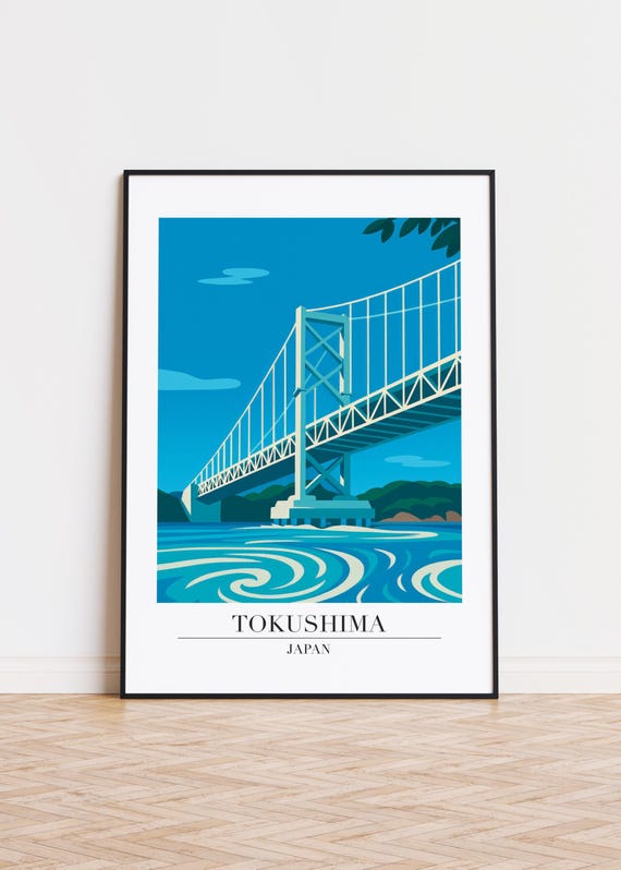 Tokushima City Poster Modern Travel Art Print