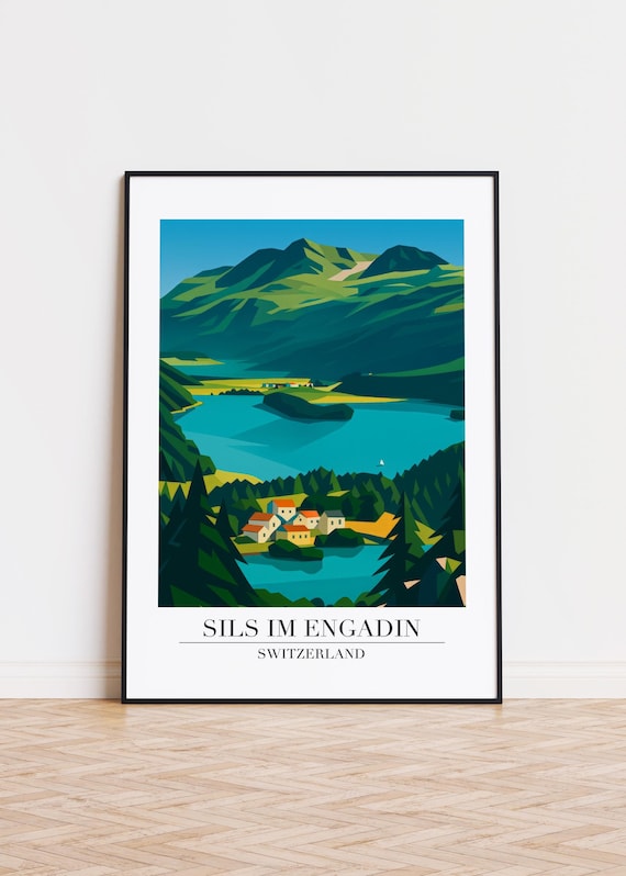 Sils Im Engadin Travel Poster, Switzerland