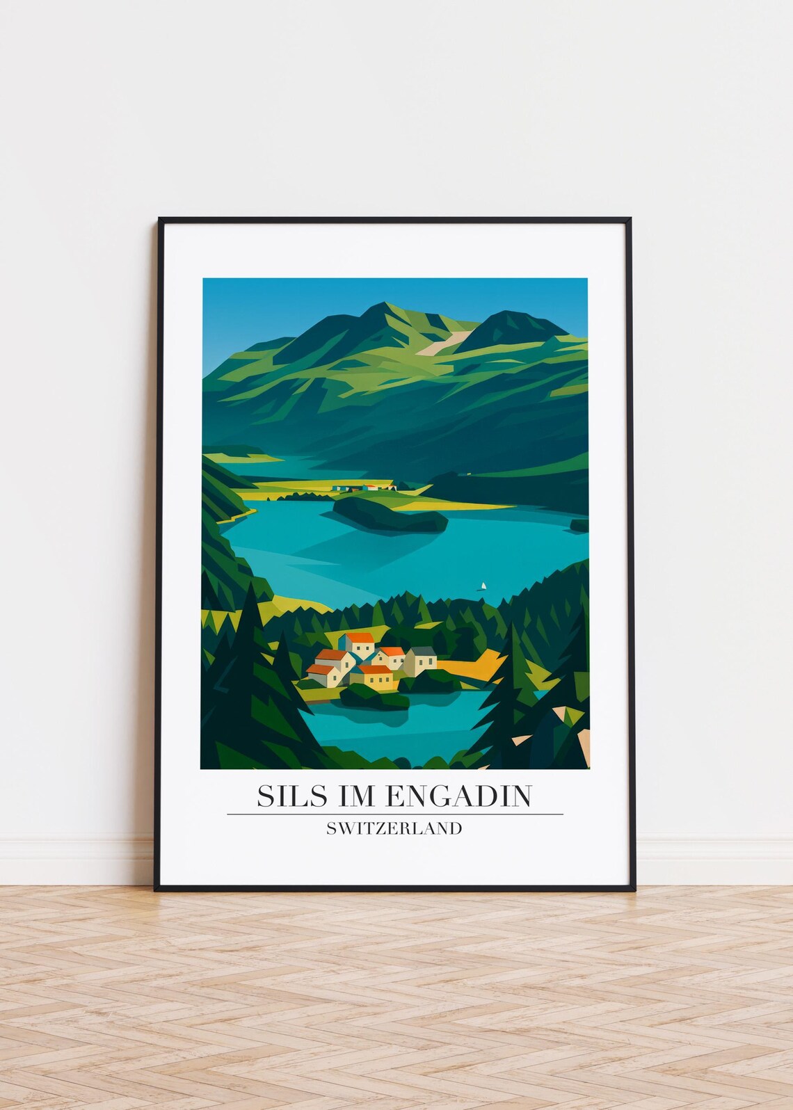 Sils Im Engadin Travel Poster, Switzerland