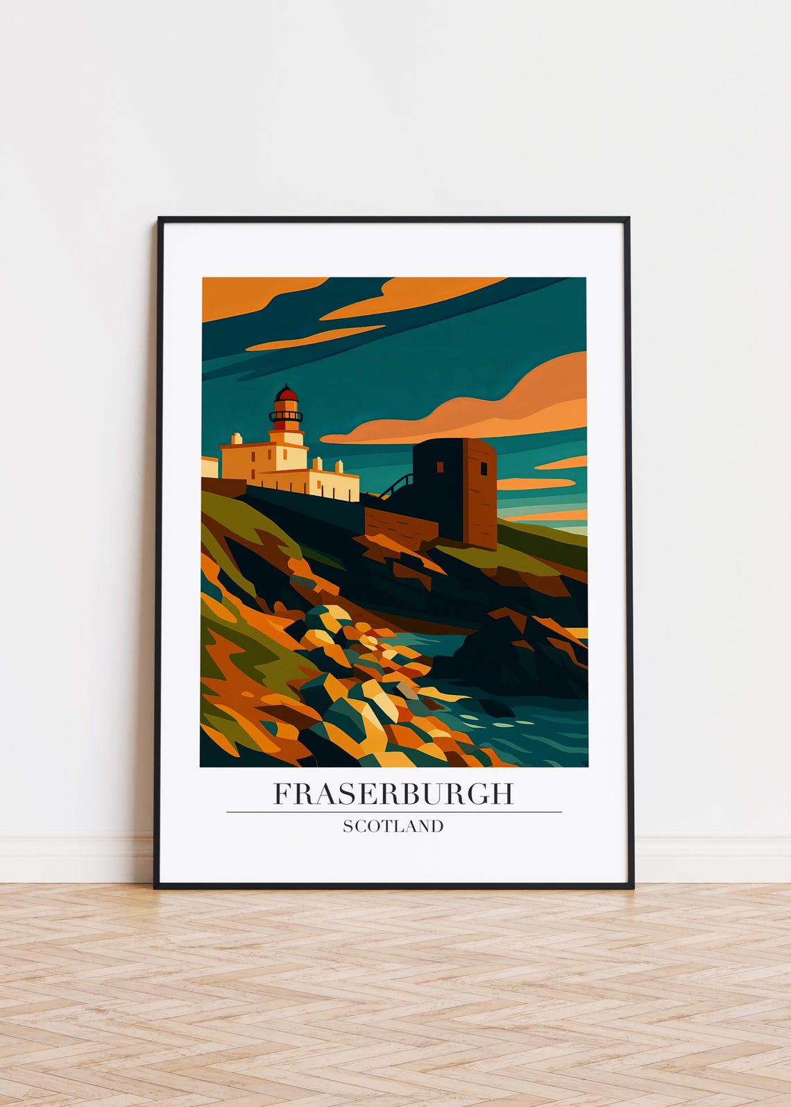 Fraserburgh Scotland Poster Modern City Art Print
