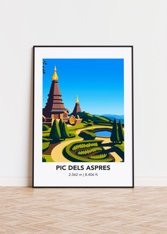 Pic Dels Aspres Mountain Print Modern Minimalist Art Poster