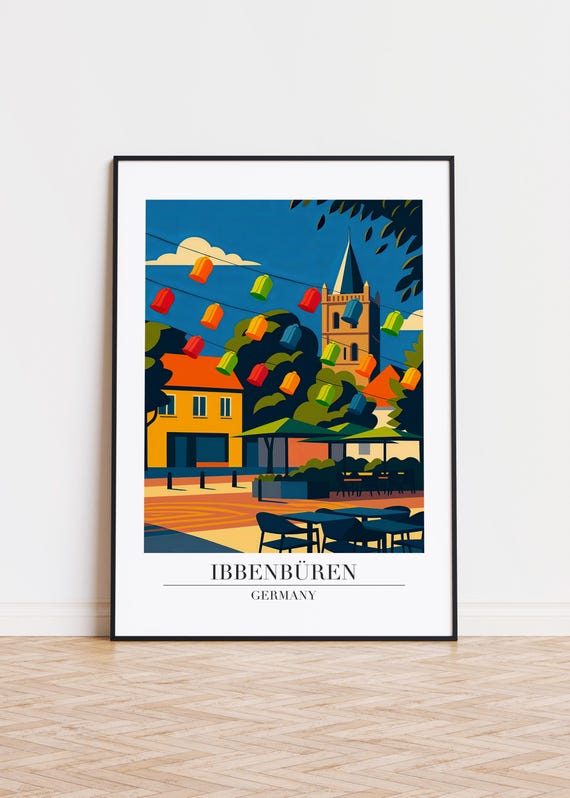 Ibbenbren Germany Poster City Skyline Art Print