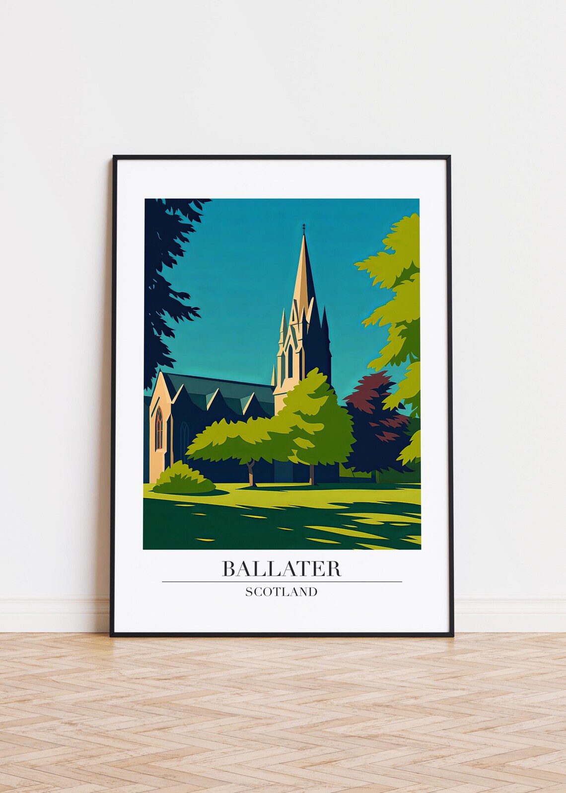Ballater Scotland Modern City Poster Print