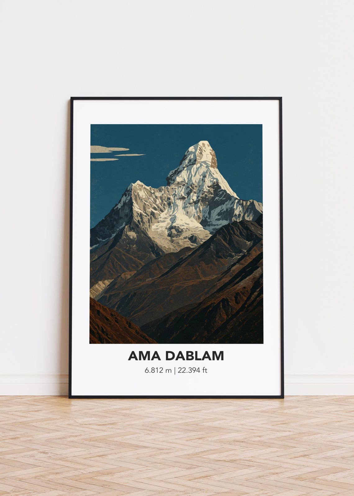 Ama Dablam Nepal Himalaya Iconic Snow Peak Dramatic Mountain Poster