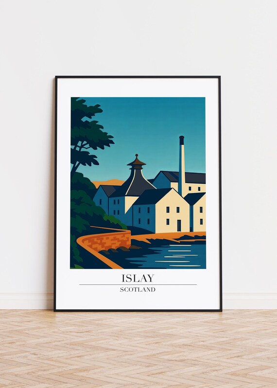 Islay Scotland Modern Travel Poster