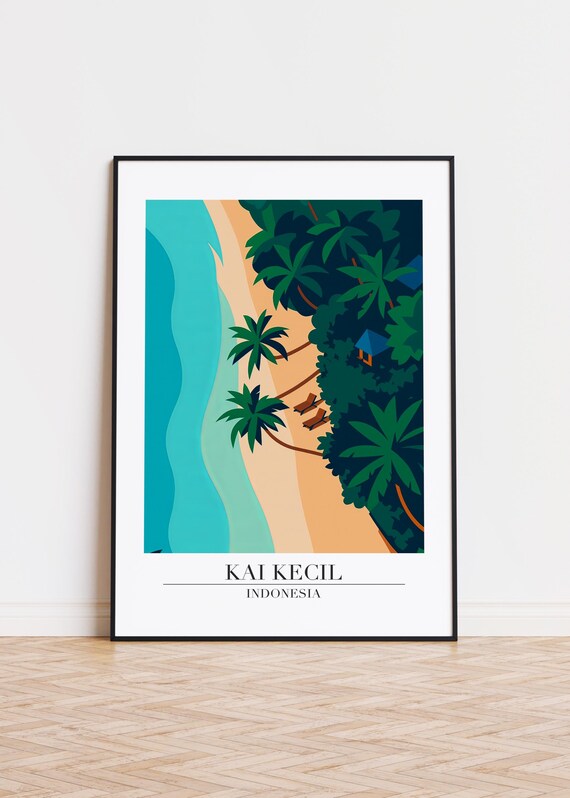 Kai Kecil Indonesia Poster City Illustration Art Print