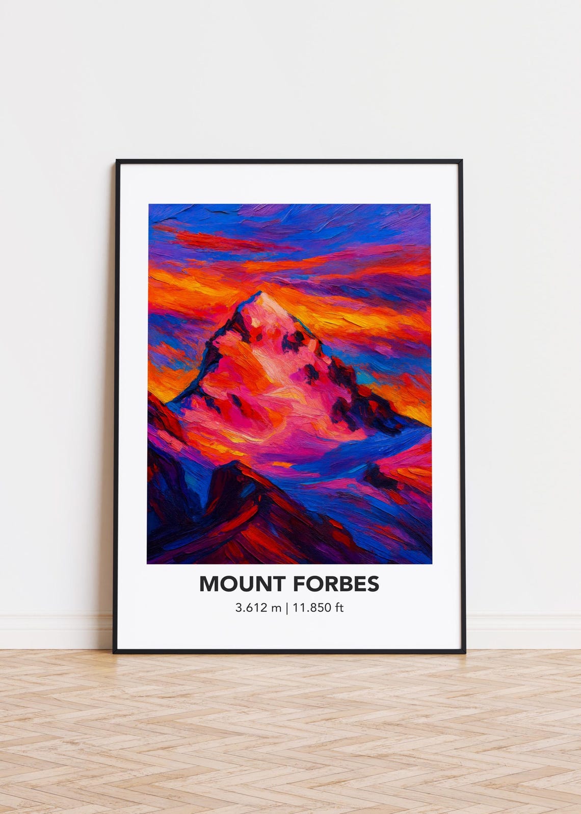 Mount Forbes Poster Modern Mountain Art Print