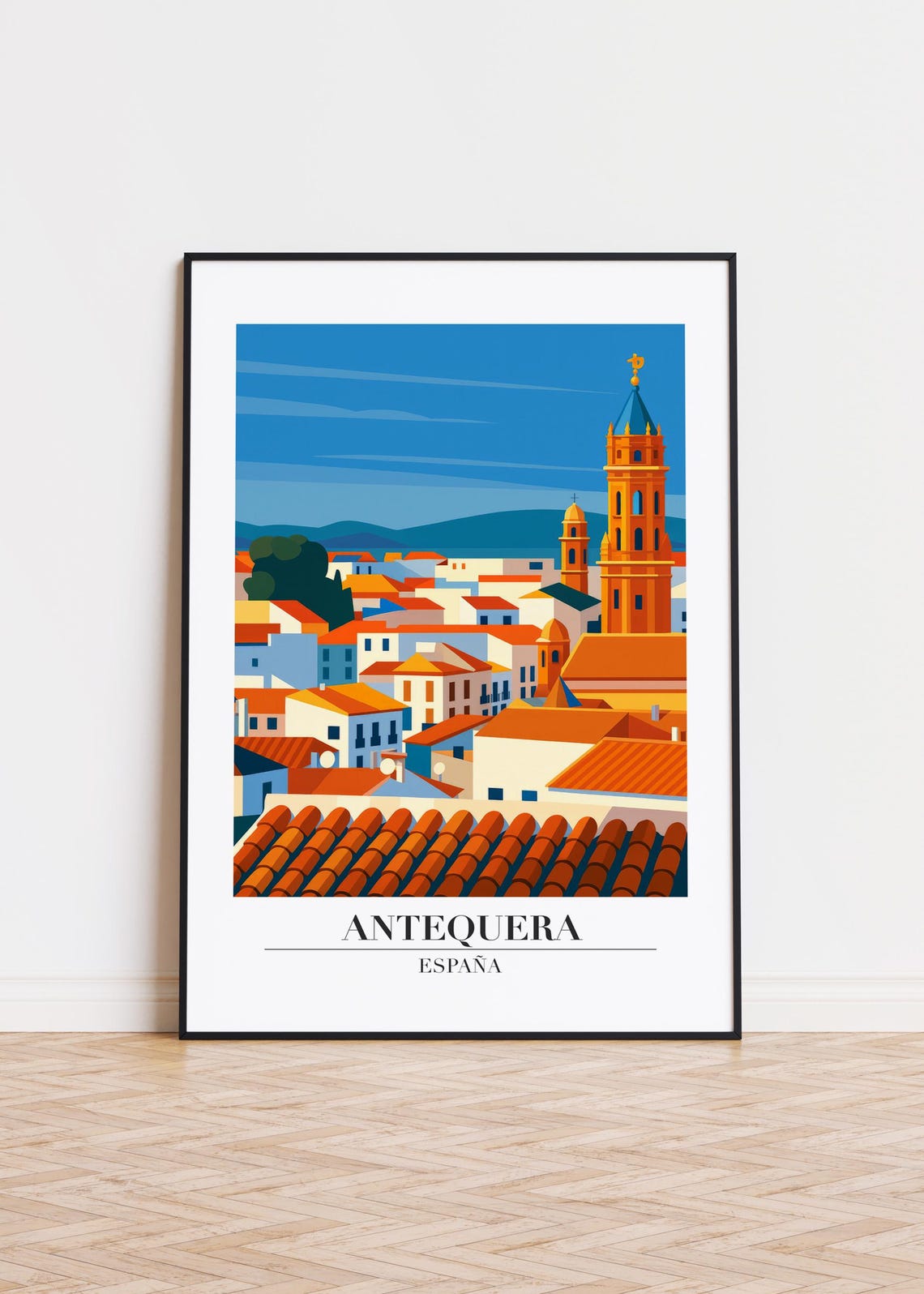 Antequera Spain Poster Modern City Art Print