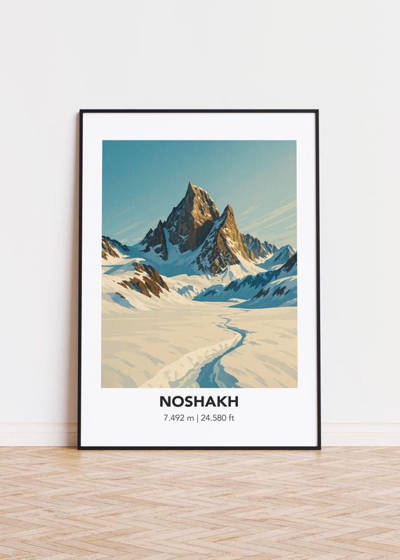 Noshakh Mountain Poster Nature Art Print