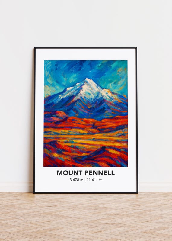 Mount Pennell Poster Modern Mountain Art Print