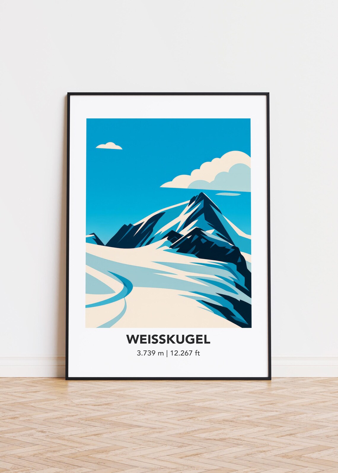 Weikugel Mountain Modern Minimalist Art Print