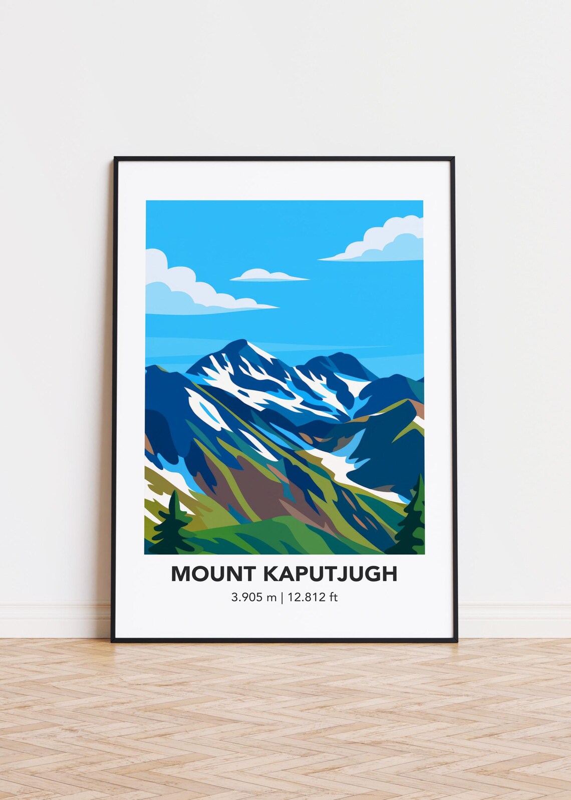 Mount Kaputjugh Illustration Poster Print