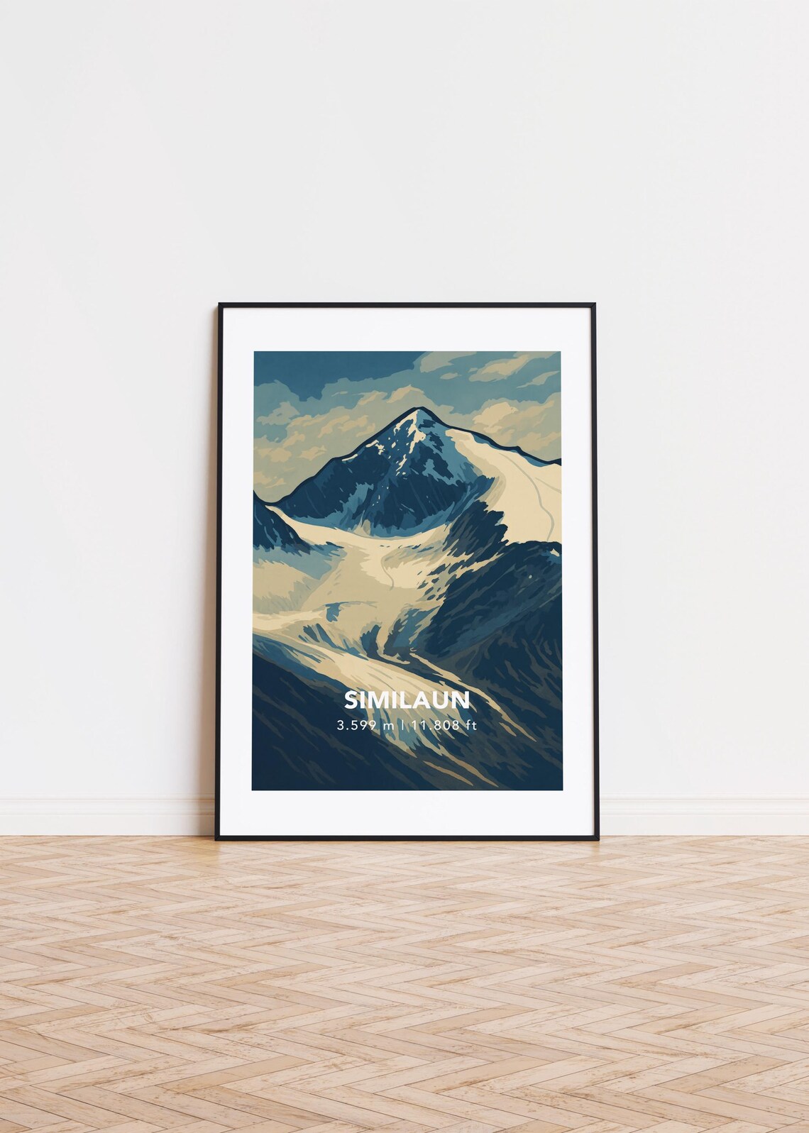 Similaun Mountain Poster, Mountain Art Print