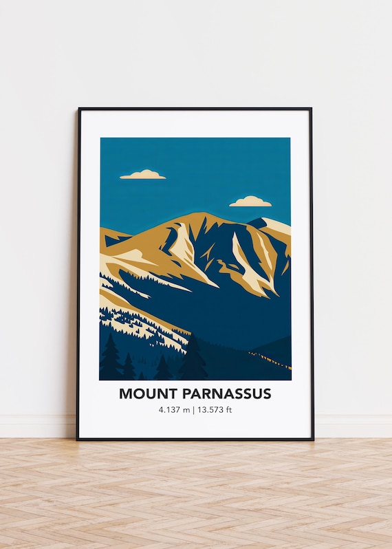 Mount Parnassus Art Print Skyline Silhouette Modern Wall