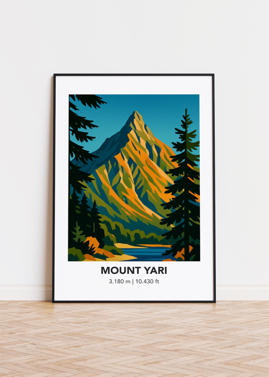 Mount Yari Poster Print, Mountain Illustration