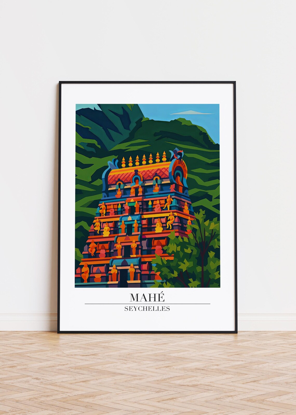 Mah Seychelles Island Illustration Art Print