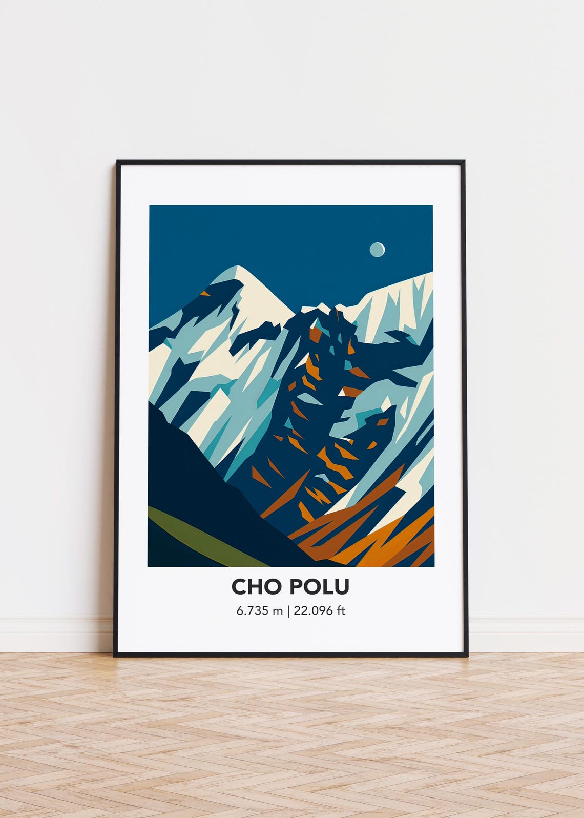 Cho Polu Mountain Art Print Skyline Silhouette Poster