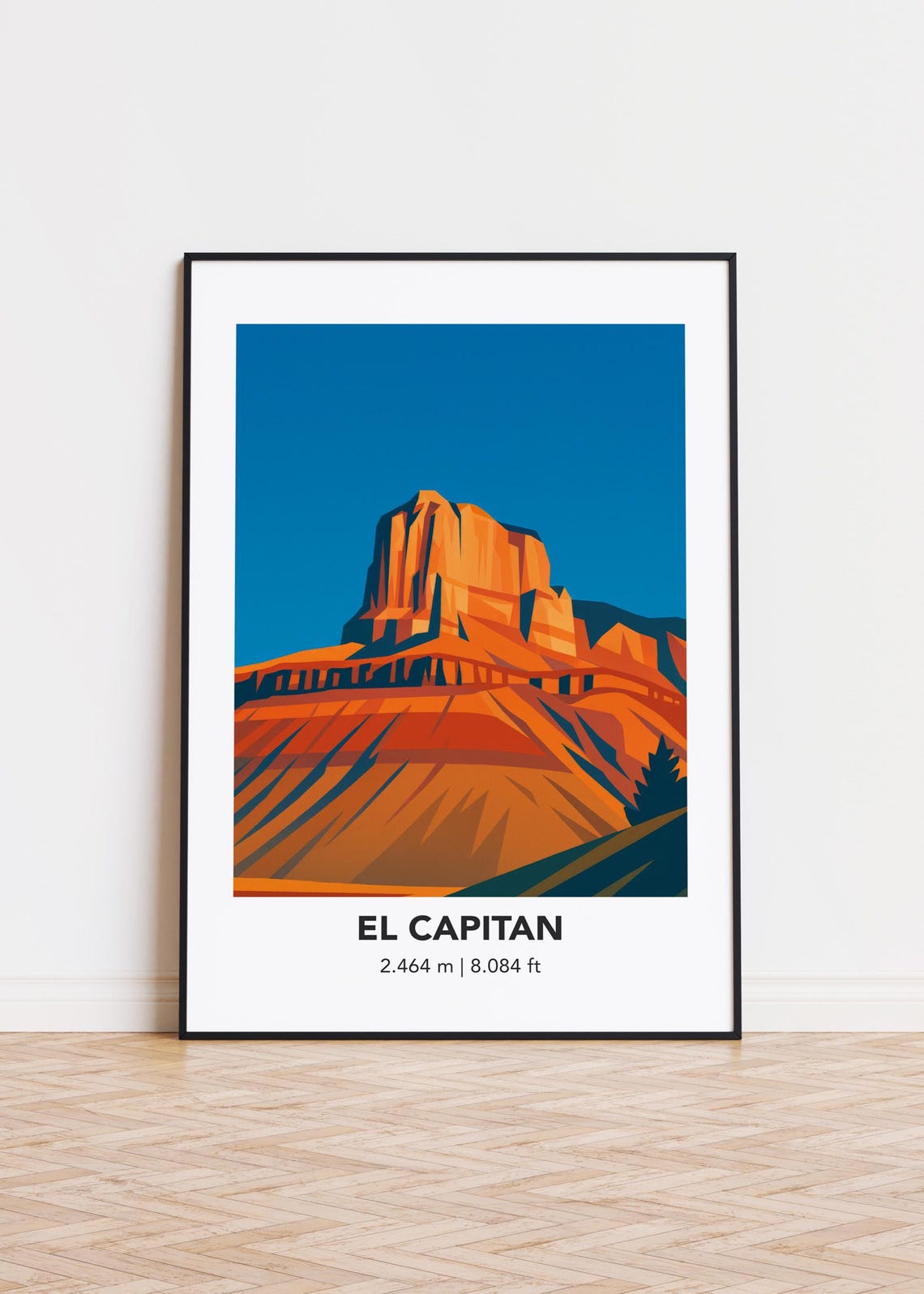 El Capitan Mountain Print Modern Minimalist Art Poster