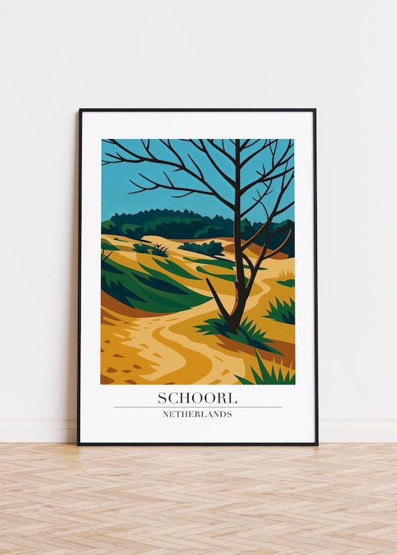 Schoorl Netherlands Modern Travel Poster